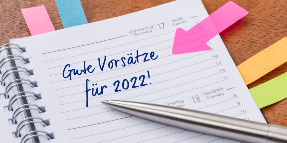 Gute Vorsätze 2022 - Ziele