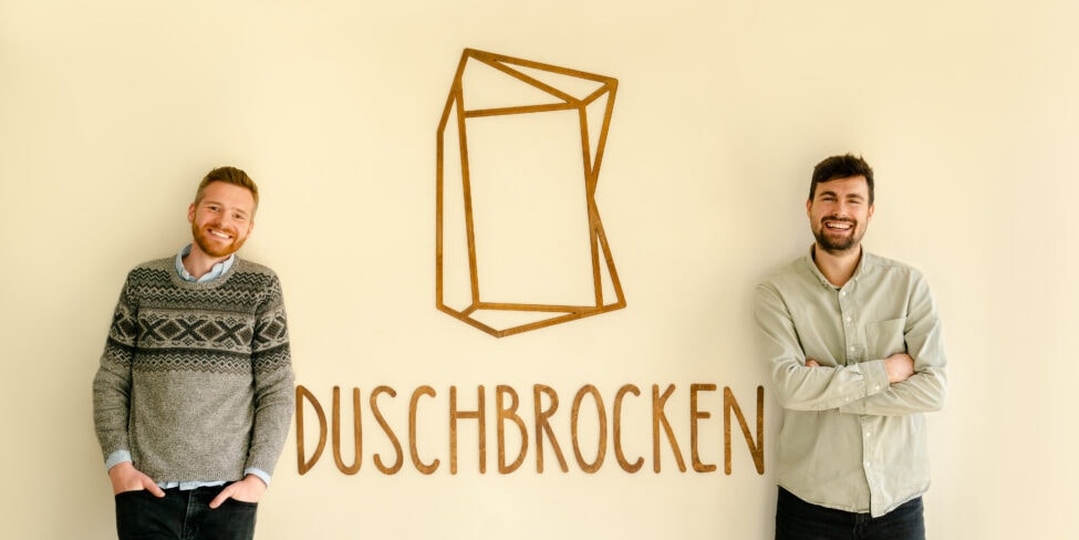 Die beiden Duschbrocken Gründer Johannes Lutz und Christoph Lung.
